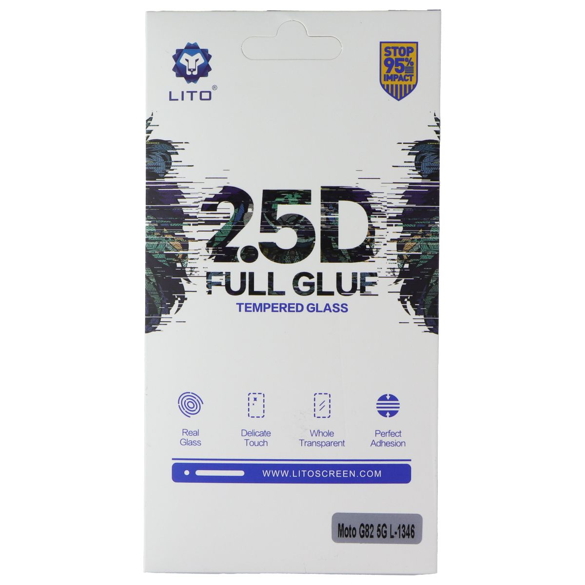 LITO 2.5D Full Glue Tempered Glass for Motorola Moto G82 5G - 10 Pack Cell Phone - Screen Protectors LITO - Simple Cell Bulk Wholesale Pricing - USA Seller
