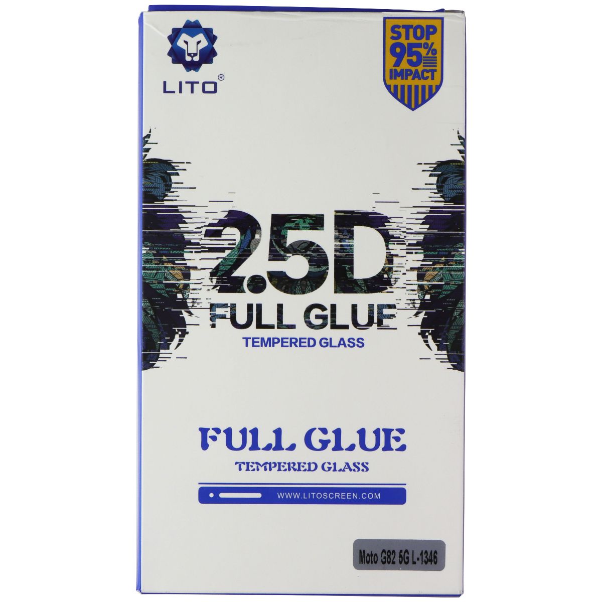 LITO 2.5D Full Glue Tempered Glass for Motorola Moto G82 5G - 10 Pack Cell Phone - Screen Protectors LITO - Simple Cell Bulk Wholesale Pricing - USA Seller