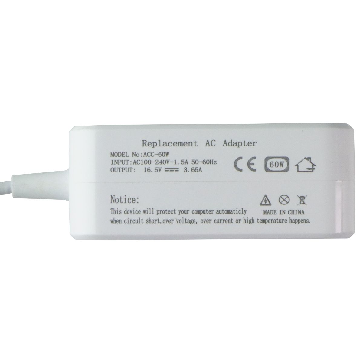 Little Big 60W Replacement Multi-Device Charger for MagSafe 2 - White (LB-001) Computer Accessories - Laptop Power Adapters/Chargers Little Big - Simple Cell Bulk Wholesale Pricing - USA Seller