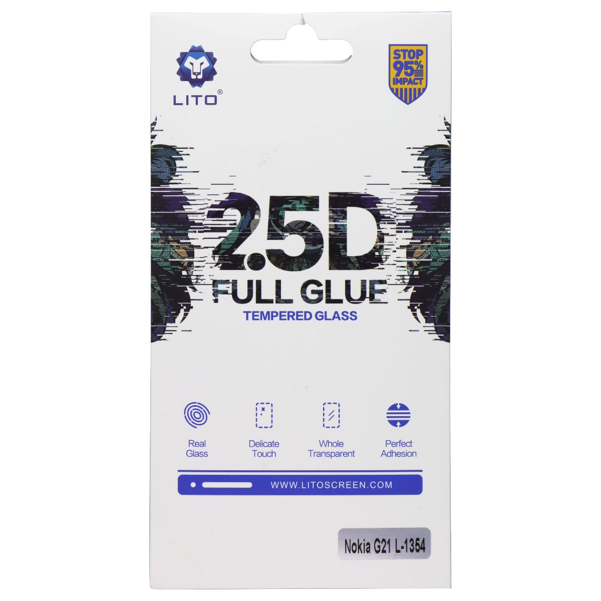 LITO 2.5D Full Glue Tempered Glass Screen Protector for Nokia G21 Cell Phone - Screen Protectors LITO - Simple Cell Bulk Wholesale Pricing - USA Seller