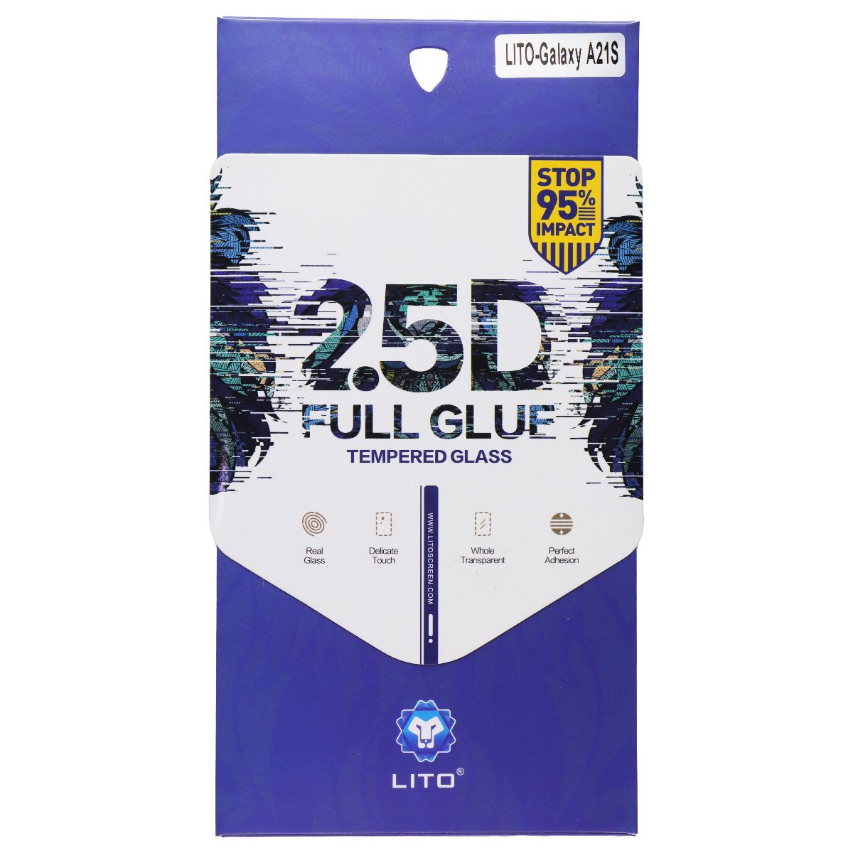 LITO 2.5D Full Glue Tempered Glass Screen Protector for Samsung Galaxy A21S Cell Phone - Screen Protectors LITO - Simple Cell Bulk Wholesale Pricing - USA Seller