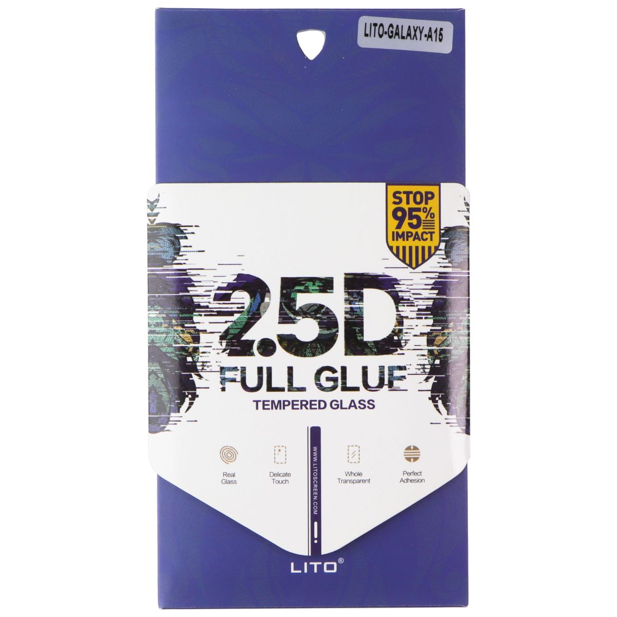 LITO 2.5D Full Glue Tempered Glass for Samsung Galaxy A15 - Clear Cell Phone - Screen Protectors LITO - Simple Cell Bulk Wholesale Pricing - USA Seller