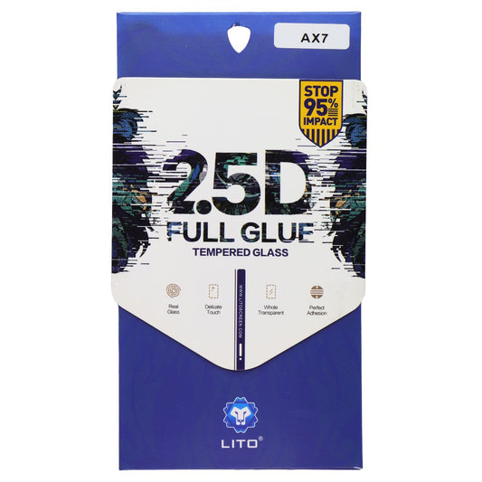 LITO 2.5D Full Glue Tempered Glass Screen Protector for Oppo AX7 Cell Phone - Screen Protectors LITO - Simple Cell Bulk Wholesale Pricing - USA Seller