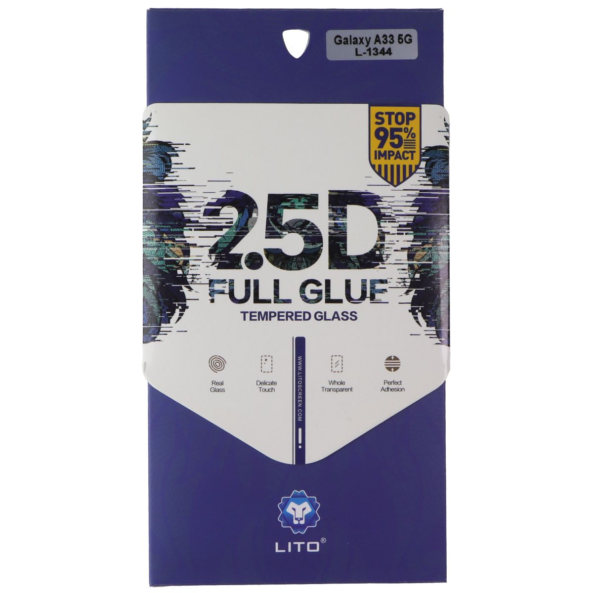 LITO 2.5D Full Glue Tempered Glass for Samsung Galaxy A33 5G - Clear Cell Phone - Screen Protectors LITO - Simple Cell Bulk Wholesale Pricing - USA Seller