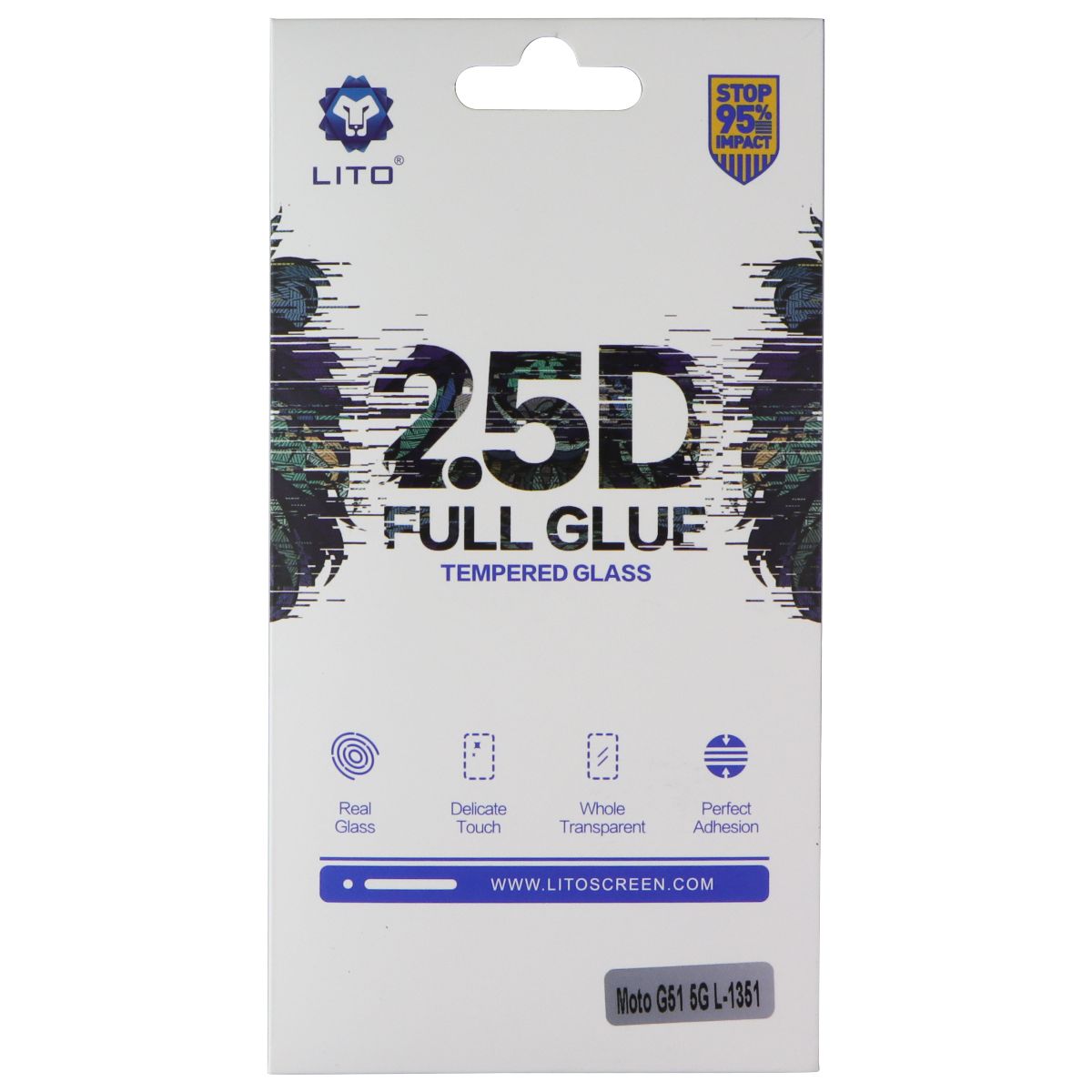 LITO 2.5D Full Glue Tempered Glass Screen Protector for Moto G51 5G (L-1351) Cell Phone - Screen Protectors LITO - Simple Cell Bulk Wholesale Pricing - USA Seller