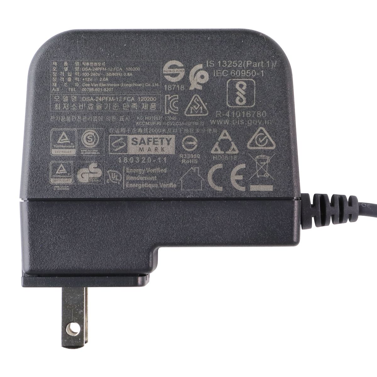 Dee Van Electronics 12V/2A Switching Adapter (DSA-24PFM-12) Telecom Systems - Conference Equipment Dee Van Electronics - Simple Cell Bulk Wholesale Pricing - USA Seller