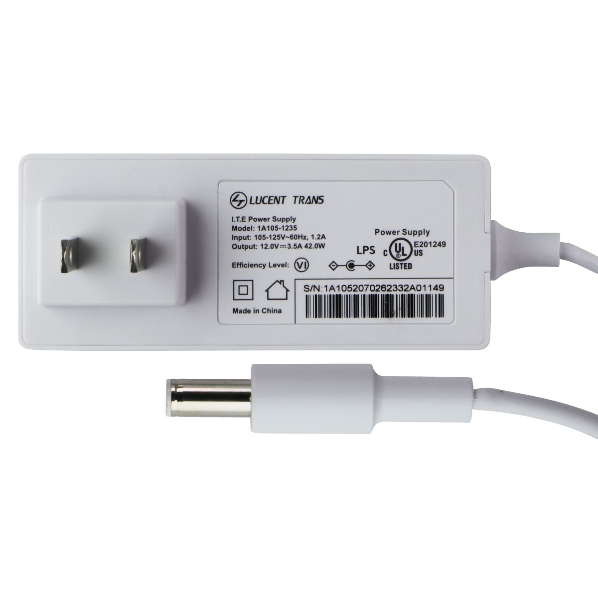 Lucent Trans (12V/3.5A) 42-Watt AC/DC Power Supply (1A105-1235) Multipurpose Batteries & Power - Multipurpose AC to DC Adapters Lucent Trans - Simple Cell Bulk Wholesale Pricing - USA Seller