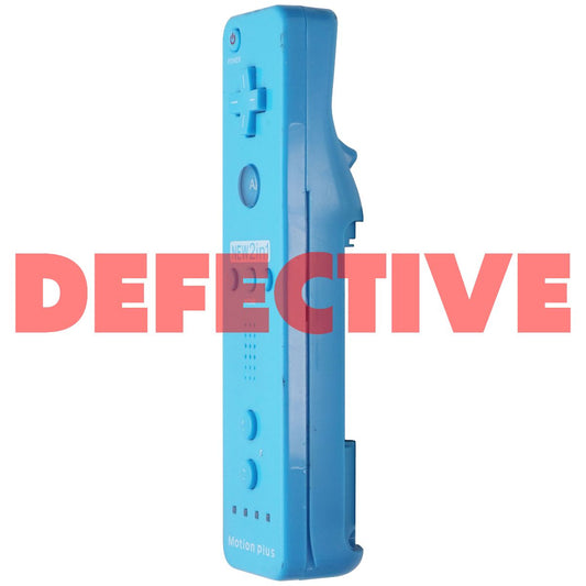 Generic 2in1 Motion Plus Gaming Controller for Nintendo Wii - Blue Gaming/Console - Controllers & Attachments Generic - Simple Cell Bulk Wholesale Pricing - USA Seller