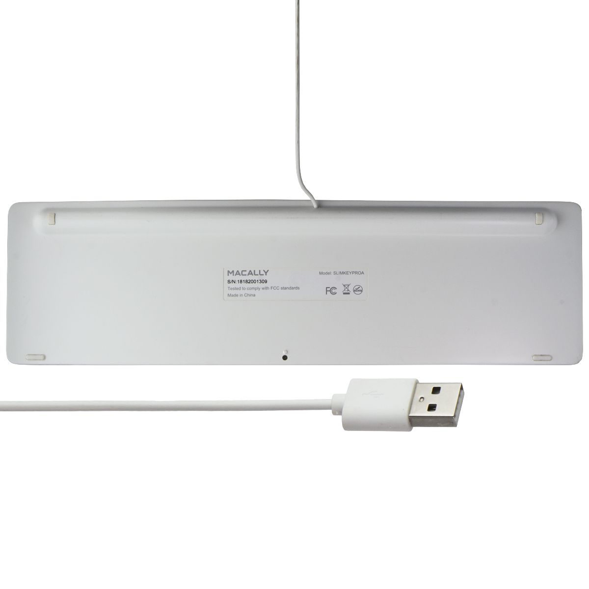 Macally Ultra-Slim USB Wired Keyboard with Numberpad - Silver/White SLIMKEYPROA Keyboards/Mice - Keyboards & Keypads Macally    - Simple Cell Bulk Wholesale Pricing - USA Seller