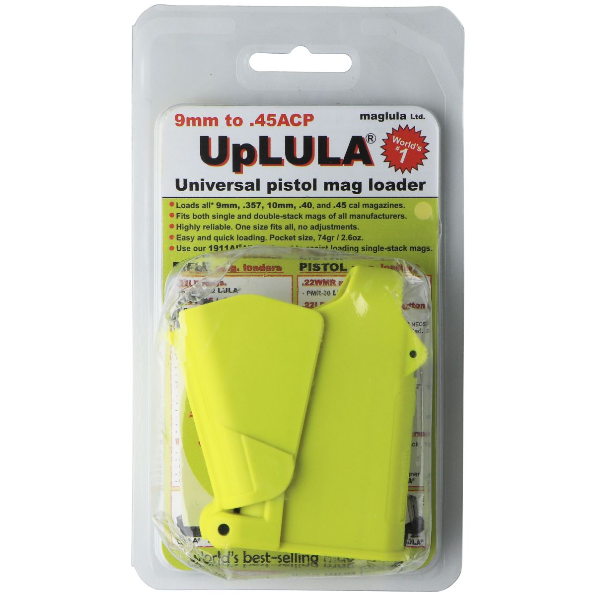 Maglula UpLULA Pistol Magazine Loader and Unloader - Lemon Yellow UP60L Other Sporting Goods MAglula - Simple Cell Bulk Wholesale Pricing - USA Seller