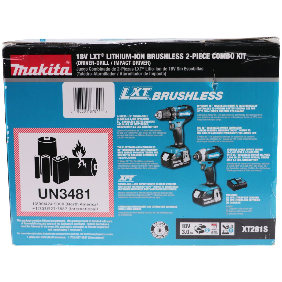 Makita XT281S 18V LXT Li-ion Brushless 2-Piece Combo Kit (3.0Ah)