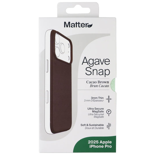 Matter Agave Snap Case for MagSafe for Apple iPhone 17 Pro - Cacao Brown Cell Phone - Cases, Covers & Skins Matter - Simple Cell Bulk Wholesale Pricing - USA Seller