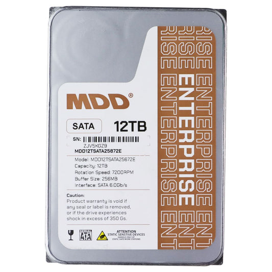 MDD 12TB SATA III 7200RPM 3.5-inch Hard Drive - (MDD12TSATA25672E) Digital Storage - Internal Hard Disk Drives, HDD MDD - Simple Cell Bulk Wholesale Pricing - USA Seller