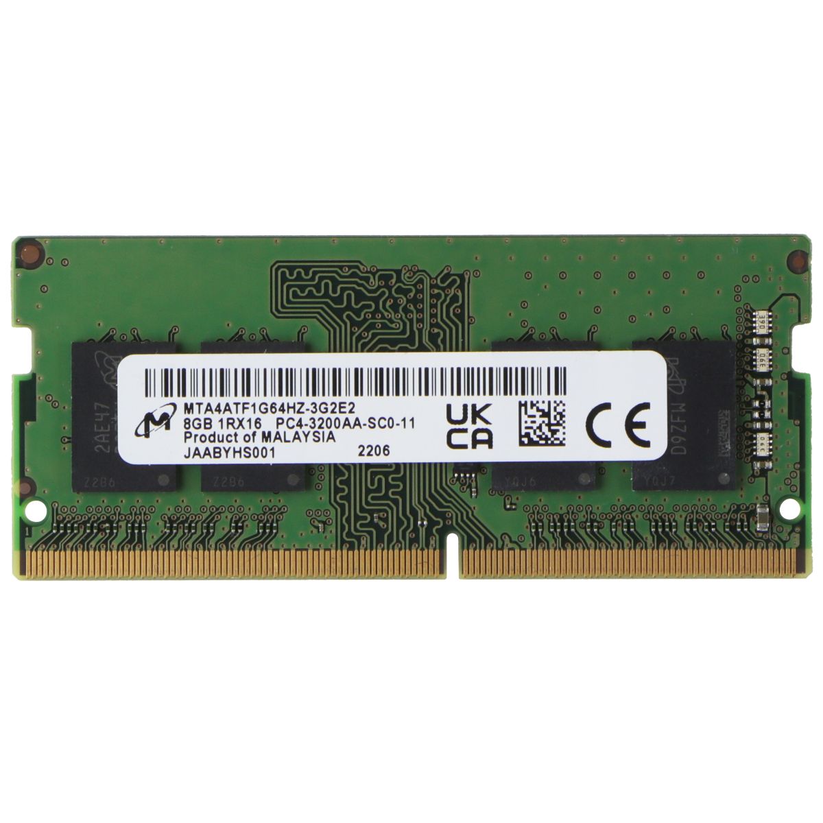 Micron (8GB) DDR4 1Rx16 (PC4-3200AA) Laptop RAM Memory MTA4ATF1G64HZ-3G2E2 Computer Parts - Memory (RAM) Micron    - Simple Cell Bulk Wholesale Pricing - USA Seller