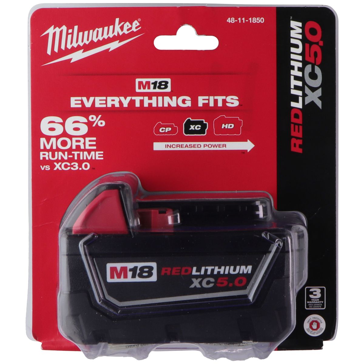 Milwaukee 48-11-1850 M18 Red Lithium XC 5.0 Battery Home Improvement - Other Home Improvement Milwaukee    - Simple Cell Bulk Wholesale Pricing - USA Seller