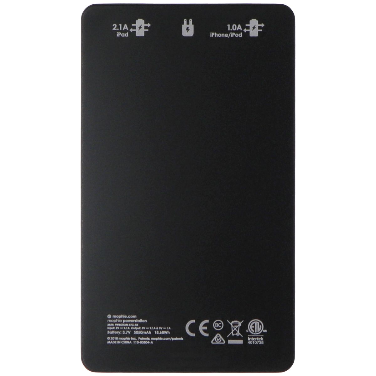 Mophie PowerStation 5,050mAh Dual USB Power Bank - Black Cell Phone - Chargers & Cradles Mophie    - Simple Cell Bulk Wholesale Pricing - USA Seller