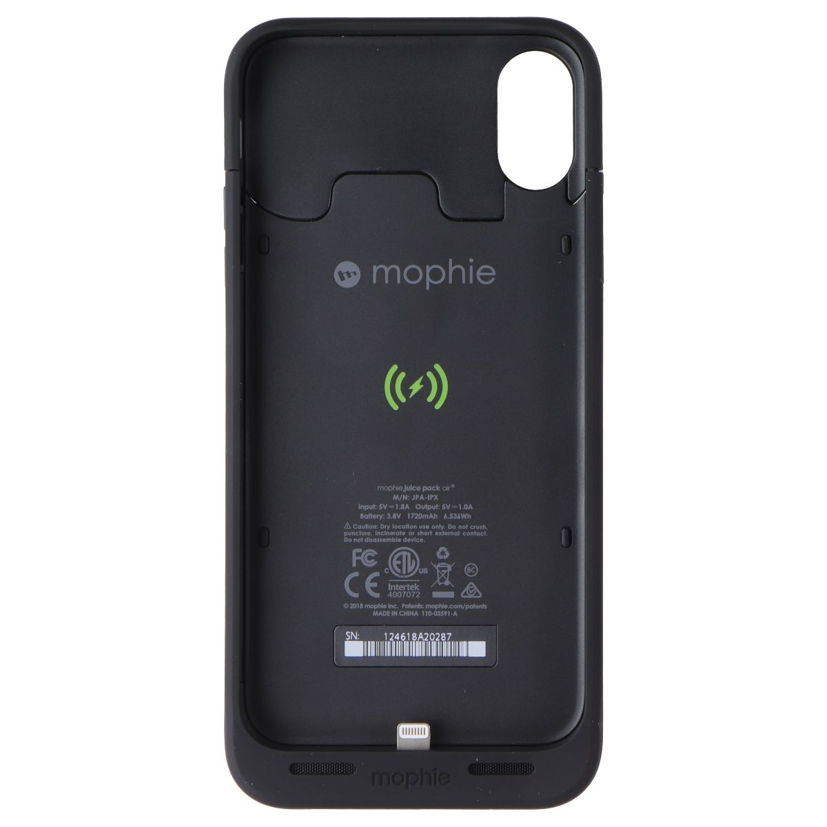 Mophie Juice Pack Slim Air Protective Battery Case for iPhone X - Black Cell Phone - Cases, Covers & Skins Mophie - Simple Cell Bulk Wholesale Pricing - USA Seller