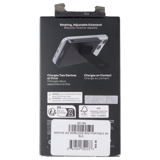 Mophie QI2 5,0000mAh Powerstation Wireless Slim Stand - Black