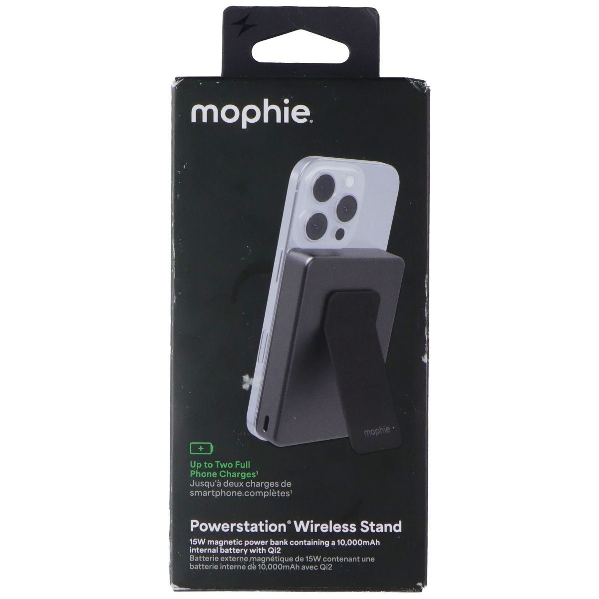 Mophie Wireless 10,000mAh Powerstation - Power Bank with Stand - Black Cell Phone - Chargers & Cradles Mophie - Simple Cell Bulk Wholesale Pricing - USA Seller