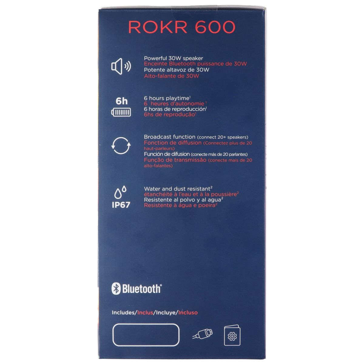 Motorola Sound ROKR 600 Portable Bluetooth Speaker - Blue (ROKR600-BLU)