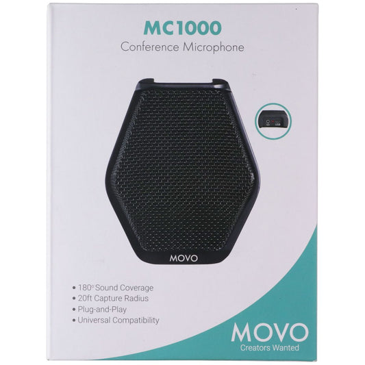 Movo MC1000 USB Conference Microphone - Black Computer Accessories - Microphones Movo - Simple Cell Bulk Wholesale Pricing - USA Seller