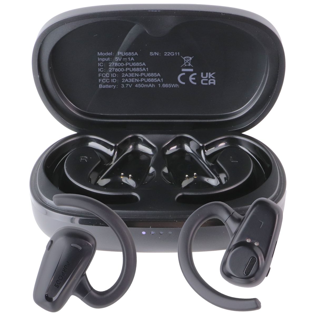MPOW Purpods True Wireless Bluetooth Open Earbuds - Black (PU685A)
