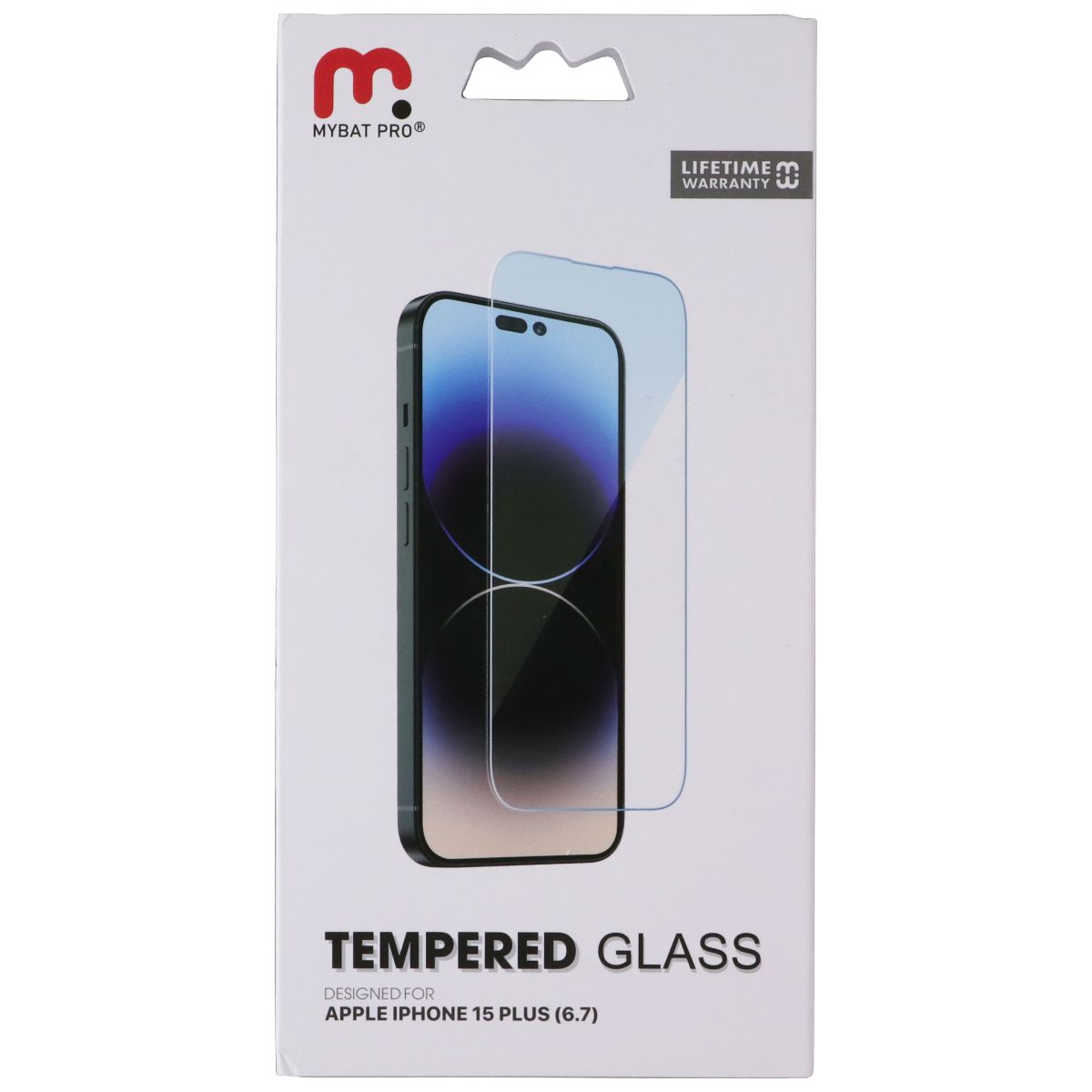 MyBat Pro Tempered Glass Screen Protector for Apple iPhone 15 Plus