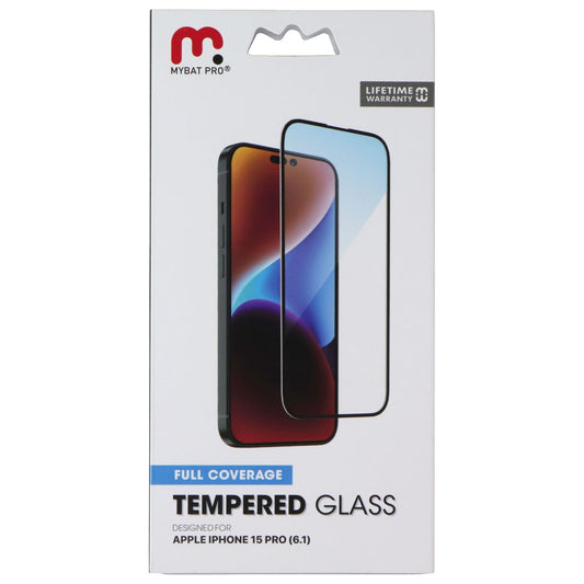 MyBat Pro Full Coverage Tempered Glass for Apple iPhone 15 Pro - Clear Cell Phone - Screen Protectors MyBat Pro - Simple Cell Bulk Wholesale Pricing - USA Seller