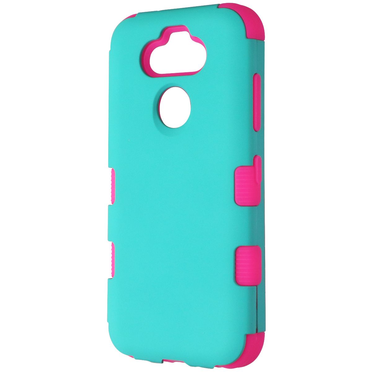 MyBat Tuff Series Dual Layer Case for LG K31 / Aristo 5 / Fortune 3 - Teal/Pink Cell Phone - Cases, Covers & Skins MyBat - Simple Cell Bulk Wholesale Pricing - USA Seller