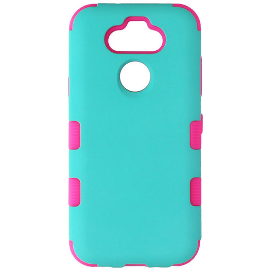 MyBat Tuff Series Dual Layer Case for LG K31 / Aristo 5 / Fortune 3 - Teal/Pink Cell Phone - Cases, Covers & Skins MyBat - Simple Cell Bulk Wholesale Pricing - USA Seller
