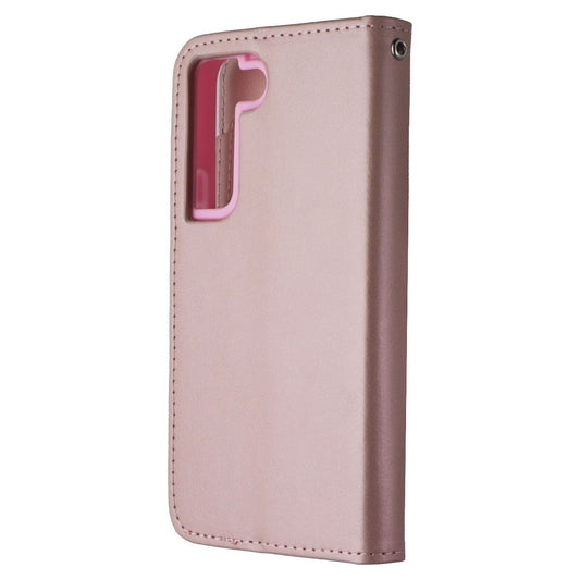 Mybat MyJacket Wallet Case for Samsung Galaxy S22 - Rose Gold Leather Cell Phone - Cases, Covers & Skins MyBat - Simple Cell Bulk Wholesale Pricing - USA Seller