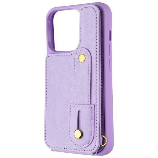 MyBat Pro Clutch Crossbody Wallet Case for Apple iPhone 15 Pro - Purple