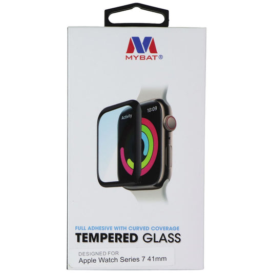 MyBat Tempered Glass for Apple Watch Series 7 (41mm) - Clear/Black Border Smart Watch Accessories - Screen Protectors MyBat - Simple Cell Bulk Wholesale Pricing - USA Seller