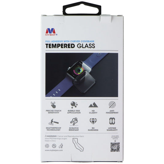 MyBat Tempered Glass for Apple Watch Series 7 (41mm) - Clear/Black Border Smart Watch Accessories - Screen Protectors MyBat - Simple Cell Bulk Wholesale Pricing - USA Seller