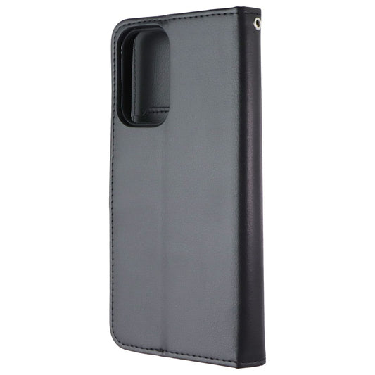 MyBat MyJacket Wallet Folio Case for Samsung Galaxy A23 (5G) - Black Leather Cell Phone - Cases, Covers & Skins MyBat - Simple Cell Bulk Wholesale Pricing - USA Seller