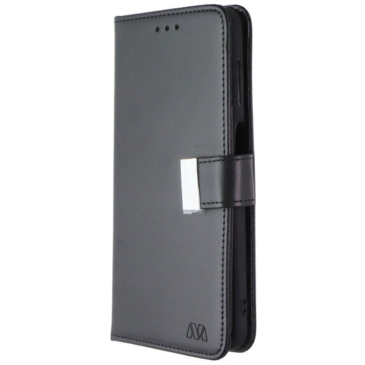 MyBat MyJacket Wallet Folio Case for Samsung Galaxy A23 (5G) - Black Leather Cell Phone - Cases, Covers & Skins MyBat - Simple Cell Bulk Wholesale Pricing - USA Seller