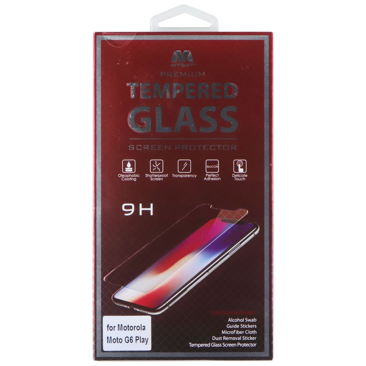 MyBat Premium 9H Tempered Glass Screen Protector for Motorola Moto G6 Play Cell Phone - Screen Protectors MyBat - Simple Cell Bulk Wholesale Pricing - USA Seller
