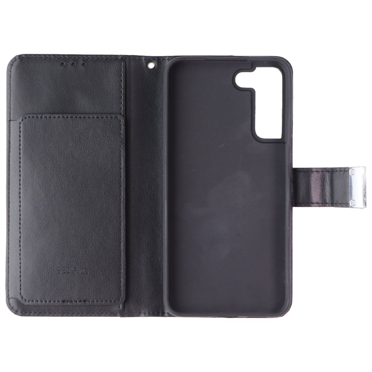 MyBat MyJacket Wallet Case for Samsung Galaxy (S22+) - Black Leather Cell Phone - Cases, Covers & Skins MyBat - Simple Cell Bulk Wholesale Pricing - USA Seller