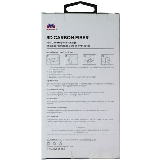 Mybat 3D Carbon Fiber Screen Protector for Apple Watch (38mm) - Black Smart Watch Accessories - Screen Protectors MyBat - Simple Cell Bulk Wholesale Pricing - USA Seller