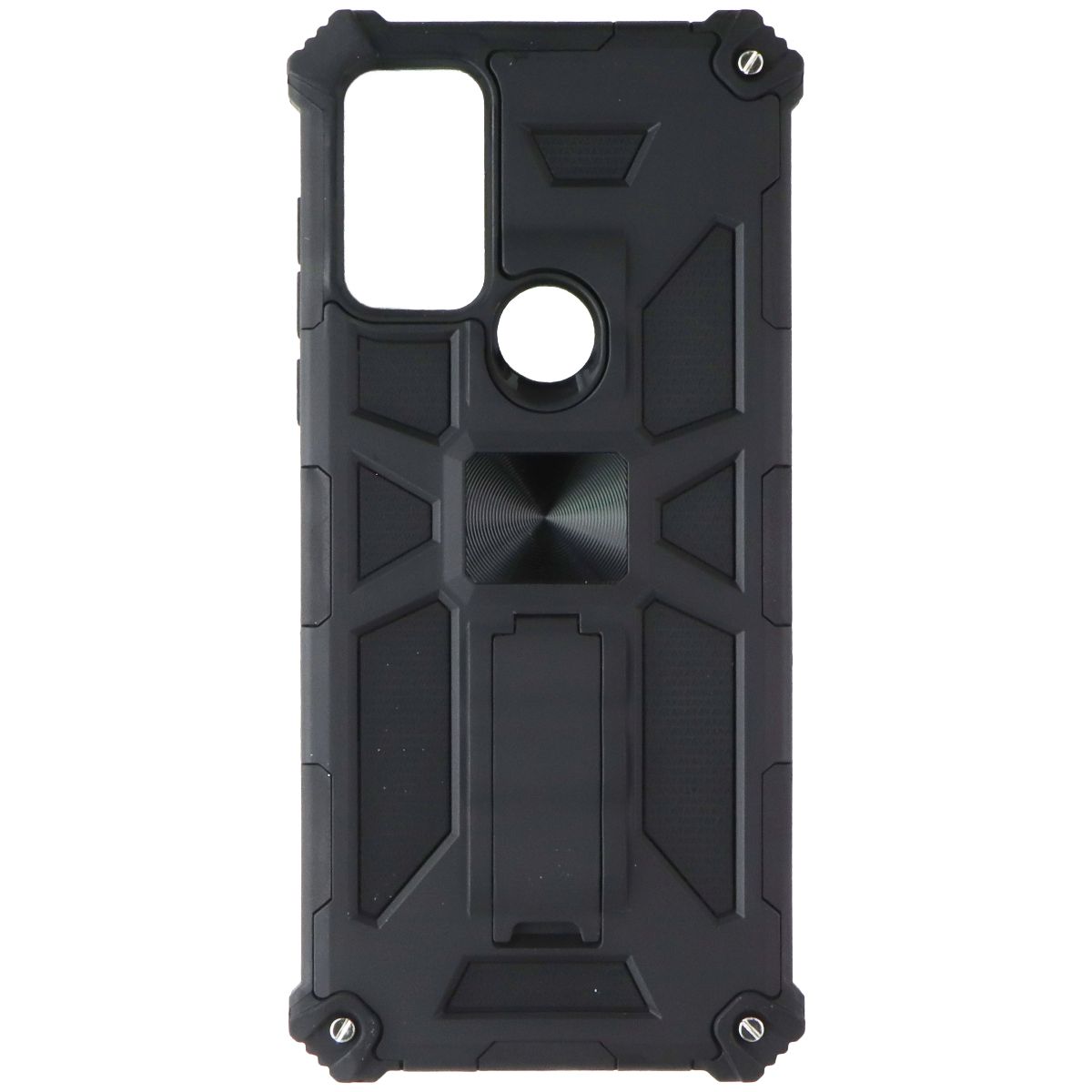 MyBat Sturdy Hybrid Case with Kickstand for Motorola Moto G Play (2023) - Black Cell Phone - Cases, Covers & Skins MyBat Pro - Simple Cell Bulk Wholesale Pricing - USA Seller