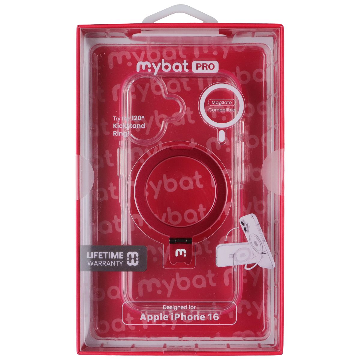 MyBat Pro Lure Series Kickstand Case for MagSafe for Apple iPhone 16 - Red