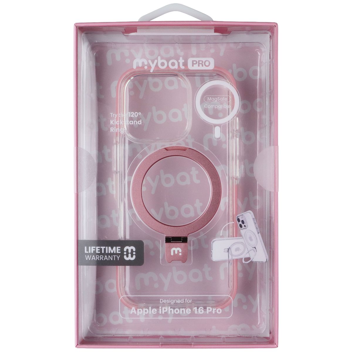 MyBat Pro Lure Series Kickstand Case for MagSafe for Apple iPhone 16 Pro - Pink