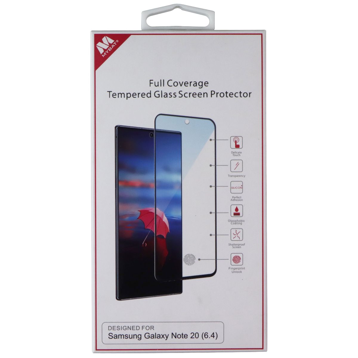 MyBat Full Coverage Tempered Glass for Samsung Galaxy Note 20 (6.4) - Clear Cell Phone - Screen Protectors MyBat - Simple Cell Bulk Wholesale Pricing - USA Seller