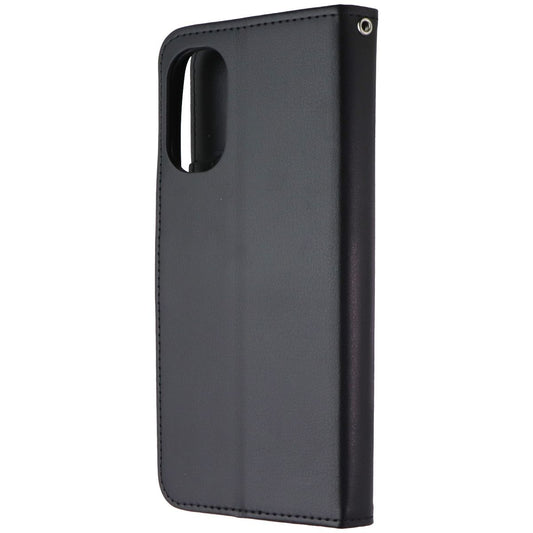 Mybat MyJacket Wallet w/ Magnetic Clasp for Motorola Moto G 5G (2022) - Black Cell Phone - Cases, Covers & Skins MyBat - Simple Cell Bulk Wholesale Pricing - USA Seller