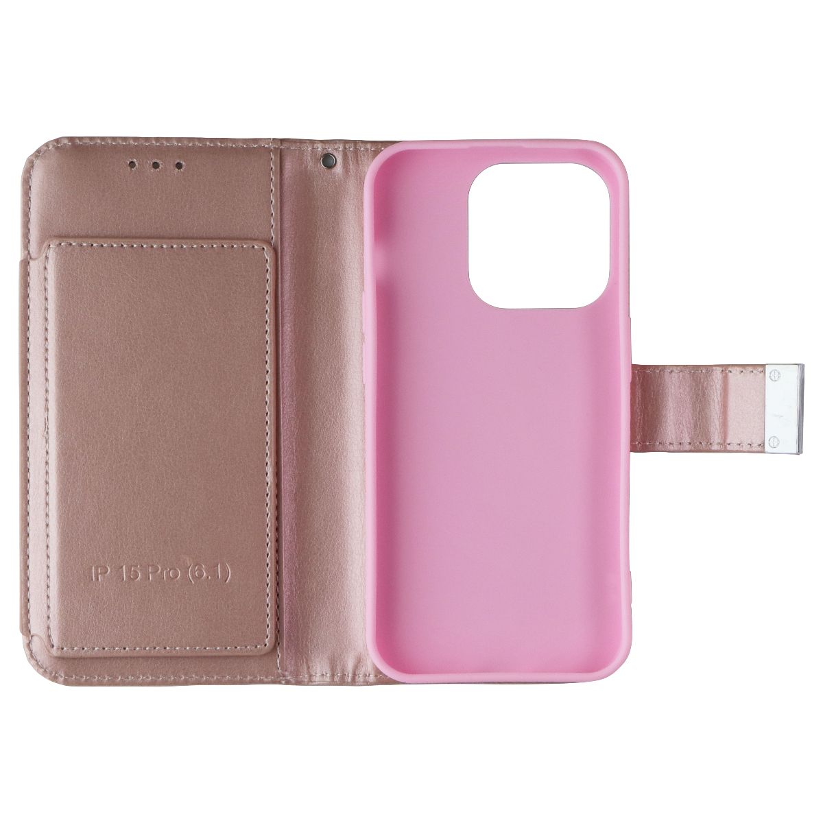 MyBat Pro MyJacket Xtra Series Wallet Case for Apple iPhone 15 Pro - Rose Gold Cell Phone - Cases, Covers & Skins MyBat - Simple Cell Bulk Wholesale Pricing - USA Seller