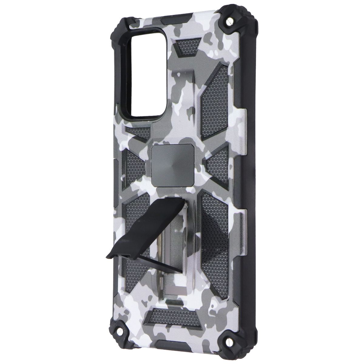 Mybat Sturdy Case with Stand for Samsung Galaxy A72 5G - Gray/Black Camouflage Cell Phone - Cases, Covers & Skins MyBat - Simple Cell Bulk Wholesale Pricing - USA Seller