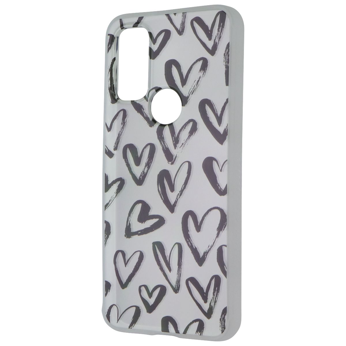 MyBat Pro Mood Series Hard Case for Motorola Moto G Pure - Clear/Black Hearts Cell Phone - Cases, Covers & Skins MyBat Pro - Simple Cell Bulk Wholesale Pricing - USA Seller