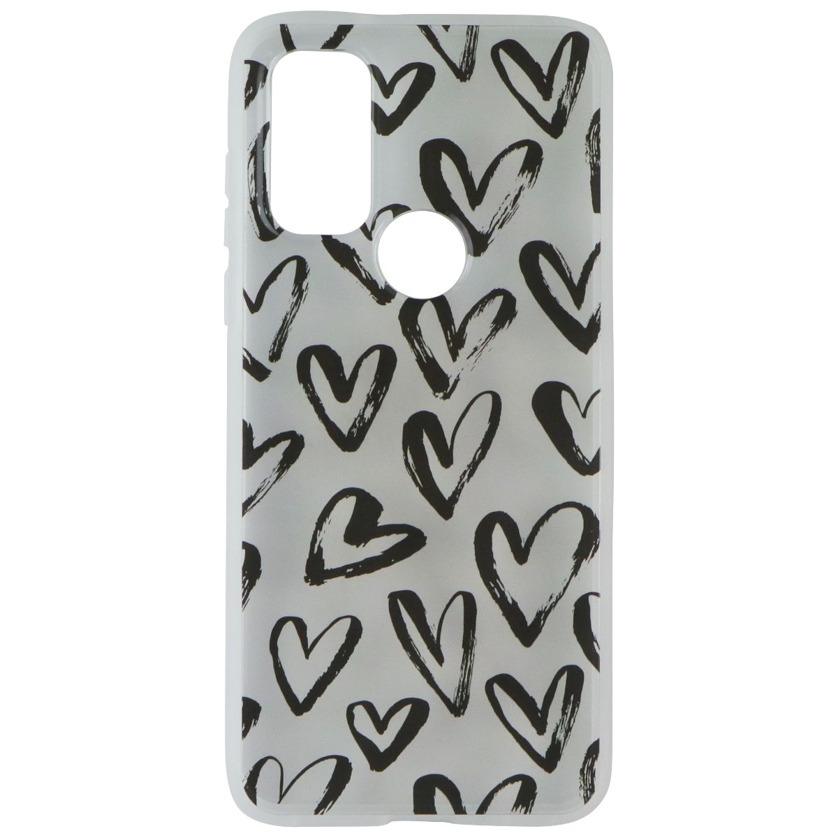 MyBat Pro Mood Series Hard Case for Motorola Moto G Pure - Clear/Black Hearts Cell Phone - Cases, Covers & Skins MyBat Pro - Simple Cell Bulk Wholesale Pricing - USA Seller
