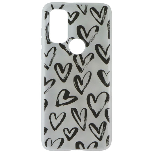MyBat Pro Mood Series Hard Case for Motorola Moto G Pure - Clear/Black Hearts Cell Phone - Cases, Covers & Skins MyBat Pro - Simple Cell Bulk Wholesale Pricing - USA Seller