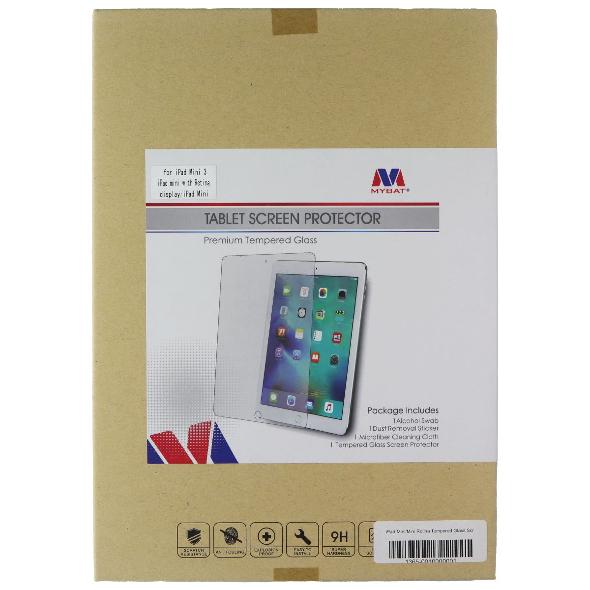 MyBat Tempered Glass Tablet Screen Protector for Apple iPad Mini 3 iPad/Tablet Accessories - Screen Protectors MyBat - Simple Cell Bulk Wholesale Pricing - USA Seller